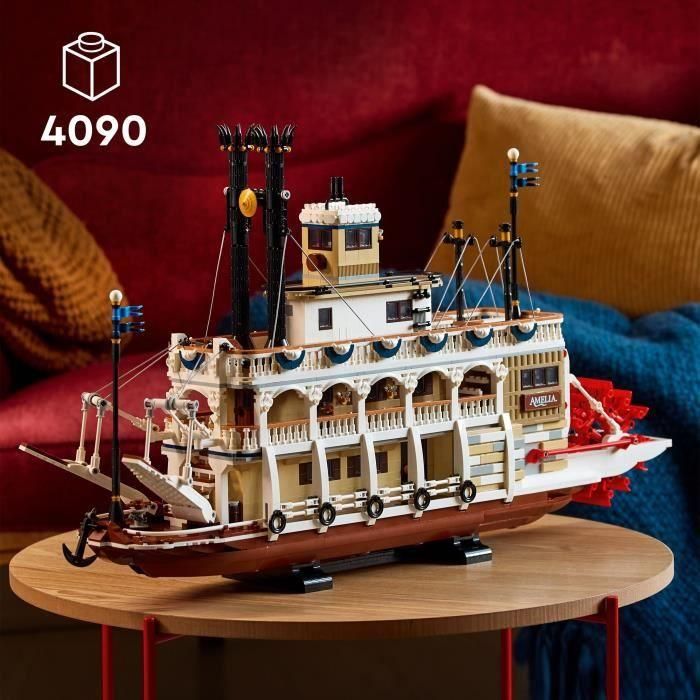 LEGO Ideas 21356 Barco de vapor del río Misisipi Set de construcción para adultos 1 LEGO Ideas 21356 Barco de vapor del río Misisipi Set de construcción para adultos 1