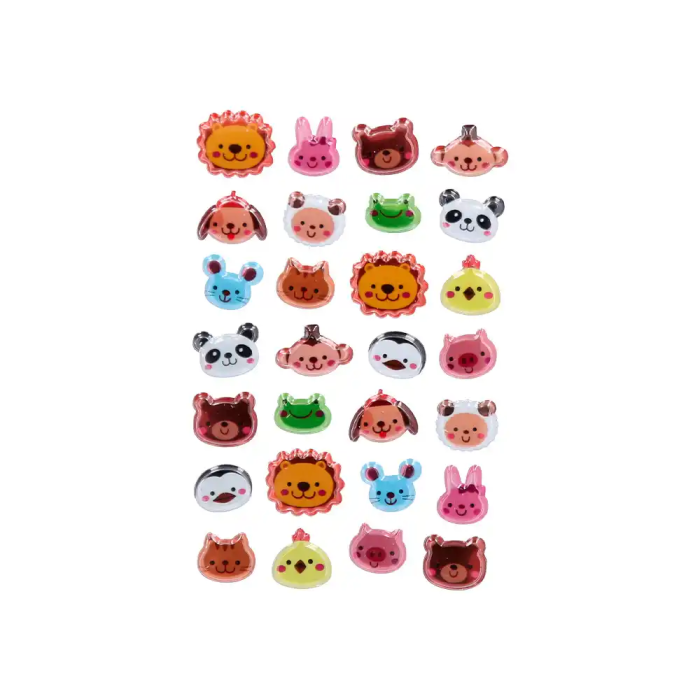 Imaginovo Pegatinas Cute Animals Salvajes con Relieve 190x105 mm Blister 3