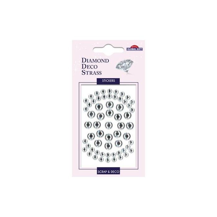 Stickers Grupo Global Gift Bolsa 1H Diamond Deco Strass Plata
