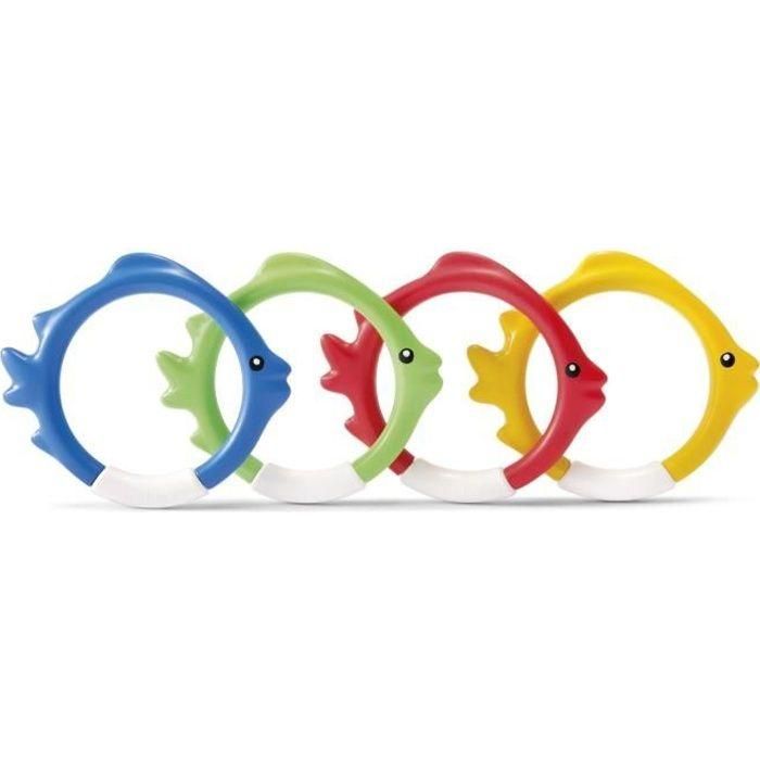 Intex Juego Acuático Fun Peces Aros - Blister de 4 Piezas para Niños +6 Años Intex Juego Acuático Fun Peces Aros - Blister de 4 Piezas para Niños +6 Años