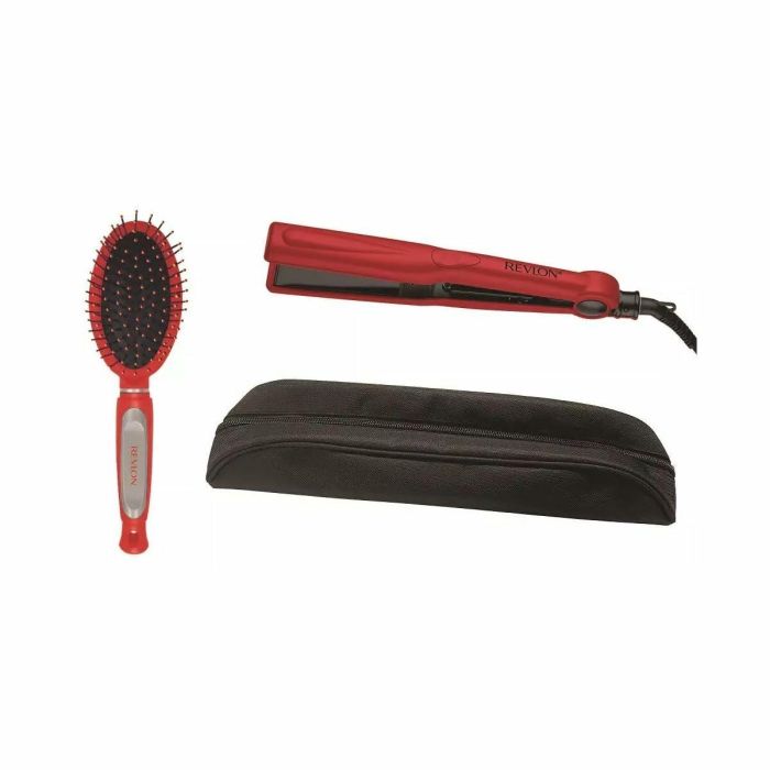 Revlon RVST2176GPE Plancha de Pelo Cerámica 200°C, Set 3 Piezas con Cepillo y Funda Térmica 2 Revlon RVST2176GPE Plancha de Pelo Cerámica 200°C, Set 3 Piezas con Cepillo y Funda Térmica 2