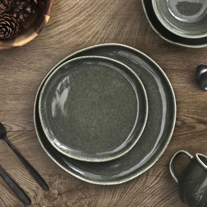 Home Deco Factory Plato Postre Colección Natural Diámetro 21 cm Verde 1