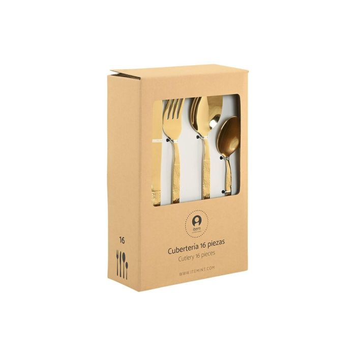 Cuberteria Basicos DKD Home Decor Dorado 7 x 24 x 15 cm Set de 16 1 Cuberteria Basicos DKD Home Decor Dorado 7 x 24 x 15 cm Set de 16 1