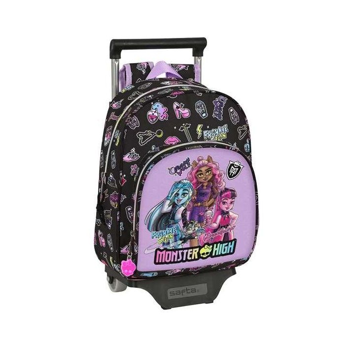 Safta Mochila con Carro 609+705 Monster High "Creep" Negra 28x34x10cm 0 Safta Mochila con Carro 609+705 Monster High "Creep" Negra 28x34x10cm 0