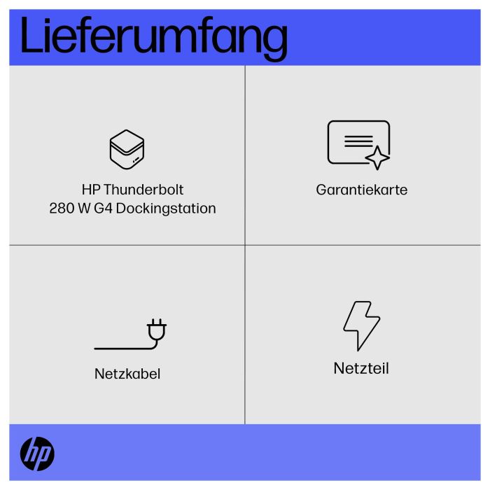 HP Dock Thunderbolt 280W G4 con Cable Combo, Thunderbolt 4, Negro 15 HP Dock Thunderbolt 280W G4 con Cable Combo, Thunderbolt 4, Negro 15