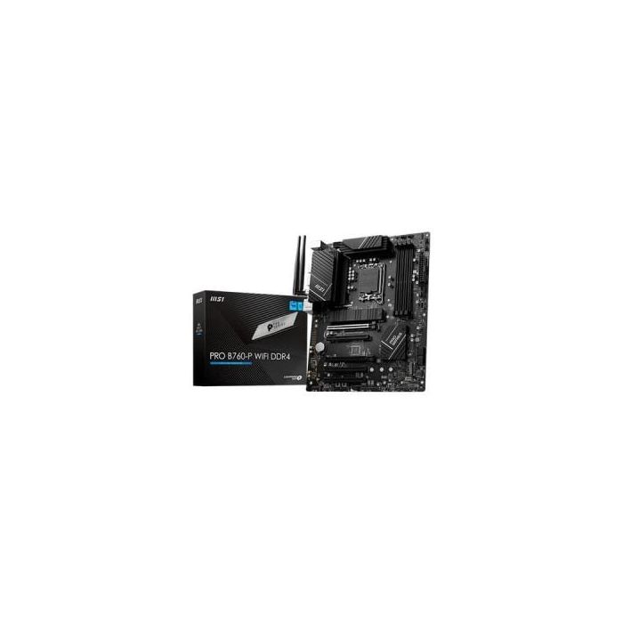 MSI Placa Base PRO B760-P WiFi DDR4, Intel LGA 1700, B760, 4 DDR4, WiFi, Micro ATX, 911-7D98-001