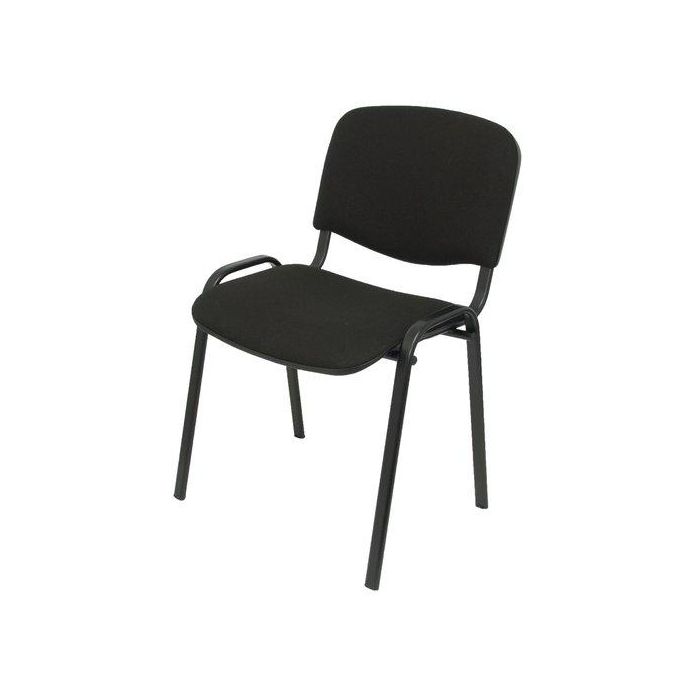 Silla Piqueras Y Crespo Alcaraz Confidente Apilable Asiento Tapizado Aran Negro