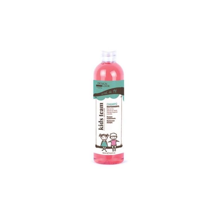 Design Look Champú Mantenimiento Niños 300ml con Aceite de Árbol de Té y Cereza, Suaviza e Hidrata, Fragancia Piruleta