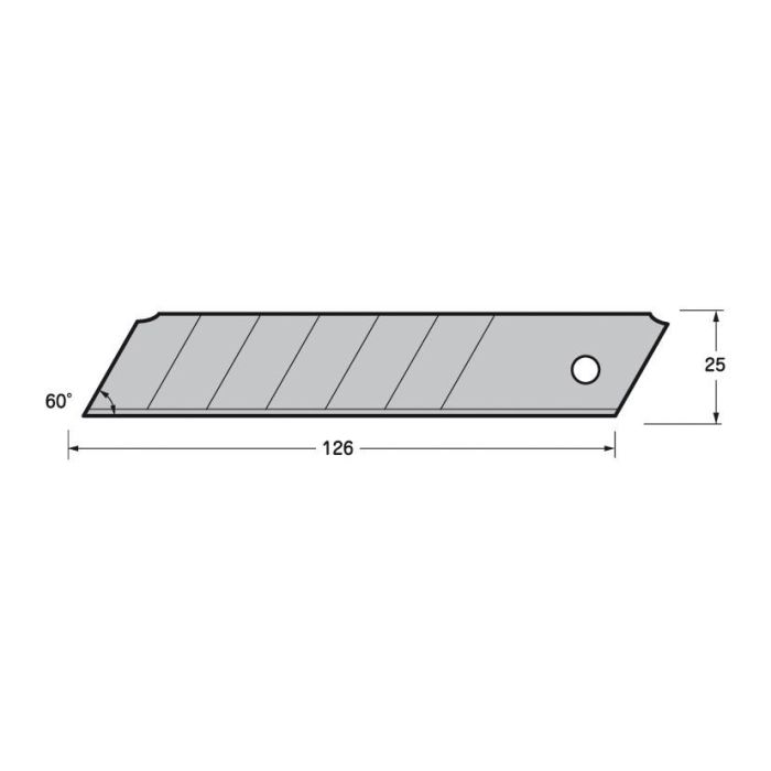 Tajima LCB-65 Cuchilla para Cutter 25mm, 10 Unidades