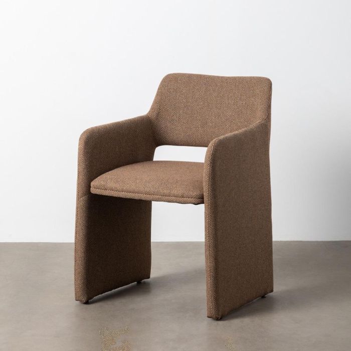 Silla Espiga Marrón Tejido Salón 58 X 62,50 X 78 cm