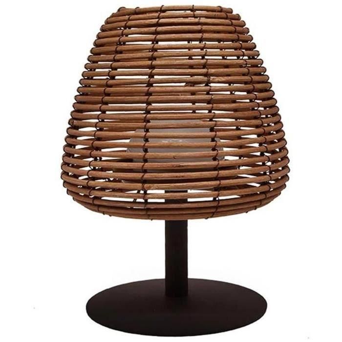 Lumisky LUM3760093543187 Lámpara de Mesa Inalámbrica BOHEME de Ratán Natural, 25 cm de Altura, Luz LED Blanco Cálido Lumisky LUM3760093543187 Lámpara de Mesa Inalámbrica BOHEME de Ratán Natural, 25 cm de Altura, Luz LED Blanco Cálido