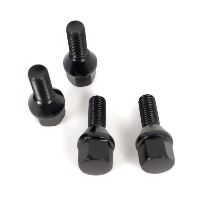 Omp OMPS09561401 Juego 4 Tornillos M14x1.5 Cónico Largo 28mm Llave 17 Negro Din 10.9