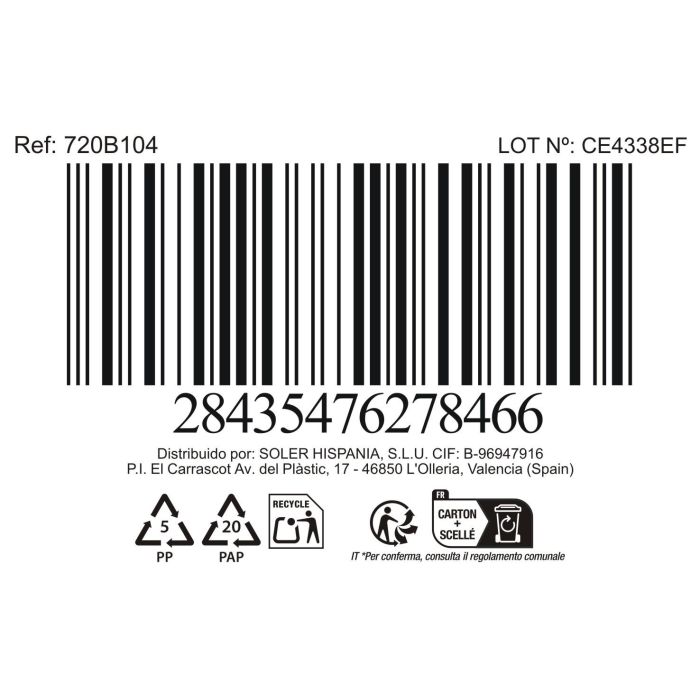 La Mediterranea Bandeja Oval Chester Blue 36 x 20.5 cm (6 Unidades)