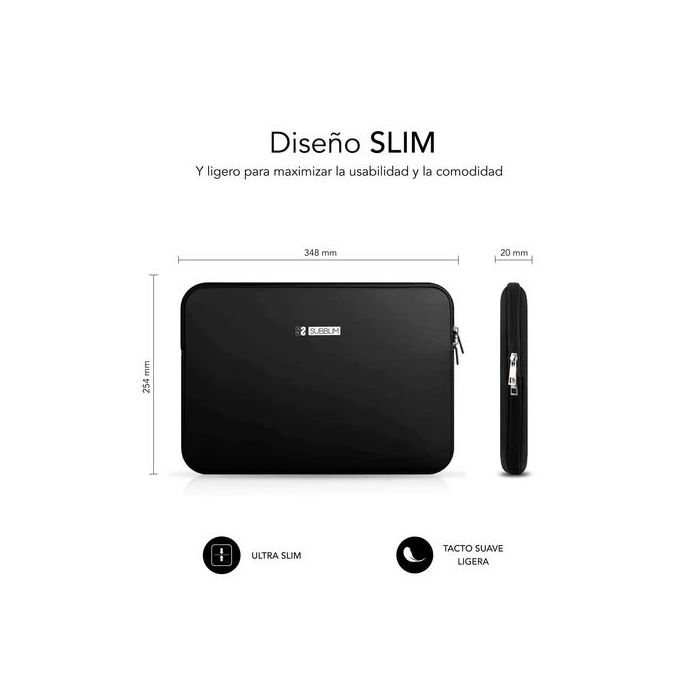 SUBBLIM Business Laptop Sleeve Neoprene V2 13,3-14" Negra 3