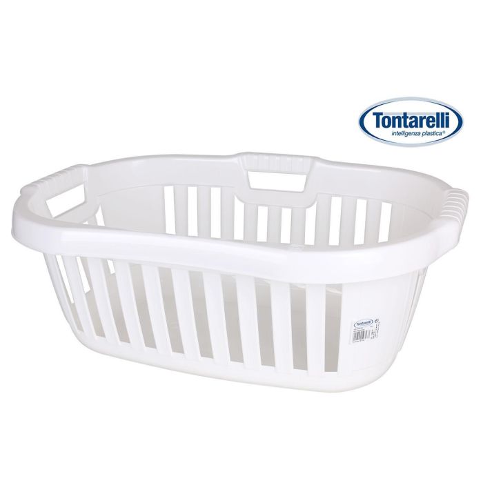 Cesta de Ropa Ergonomica Hipster 50L Blanco - Tontarelli (6 Unidades) Cesta de Ropa Ergonomica Hipster 50L Blanco - Tontarelli (6 Unidades)