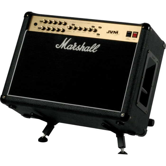 QUIKLOK Soporte Amplificador/Monitor Doble Nivel Ajustable Formato "X" Negro 4