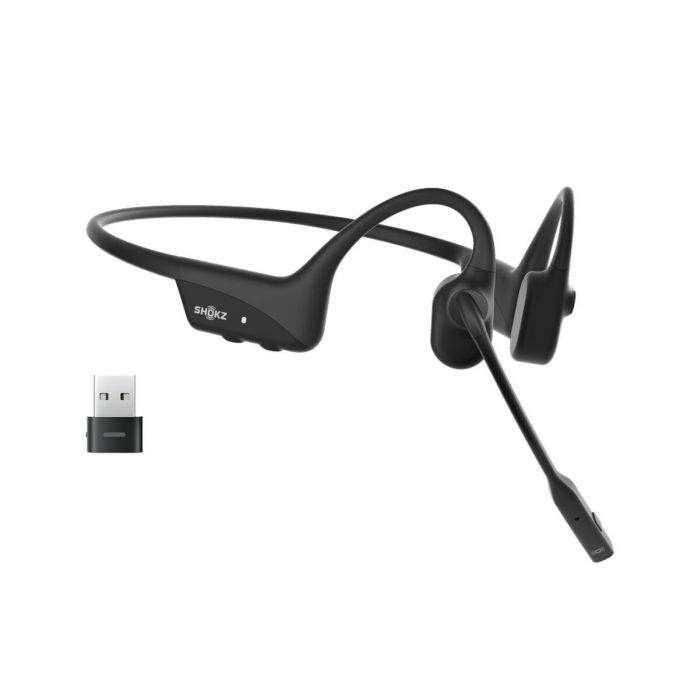 Shokz OpenComm2 UC Auriculares Inalámbricos Bluetooth de Conducción Ósea con Adaptador USB-A