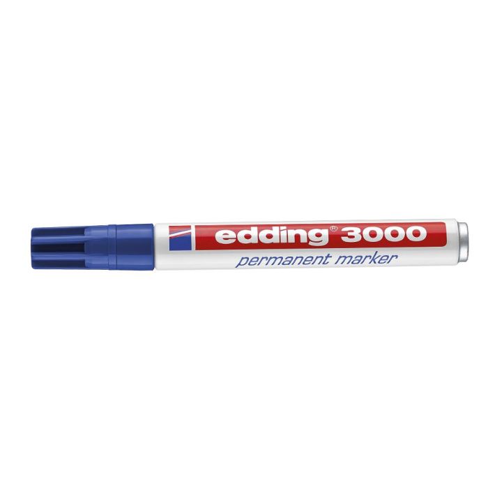 Rotulador Edding Marcador Permanente 3000 Azul Punta Redonda 1,5-3 mm Recargable 10 unidades 2