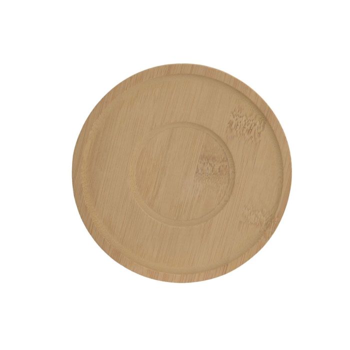 DKD Home Decor Tazas de Café Básicos Blanco 150ml Porcelana y Bambú Set 6 Corazón 7.5 x 7 x 10.5 cm 1