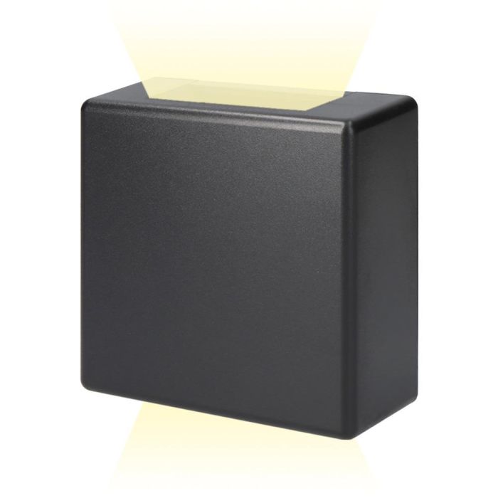Edm Aplique LED cuadrado con 2 proyecciones 3W 237lm 4000K luz día IP54 11.5x11.5x5cm 1 Edm Aplique LED cuadrado con 2 proyecciones 3W 237lm 4000K luz día IP54 11.5x11.5x5cm 1