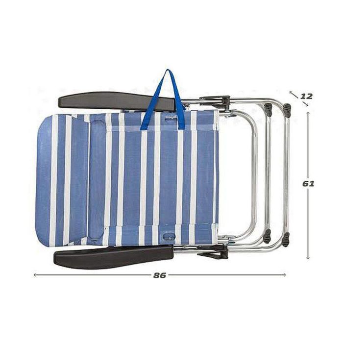 Silla playa plegable aluminio mykonos 5 posiciones 61x63x93 cm con asa. 2 Silla playa plegable aluminio mykonos 5 posiciones 61x63x93 cm con asa. 2