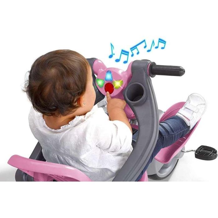 Triciclo baby plus music rosa 91,2x98,3x51,5 cm 5