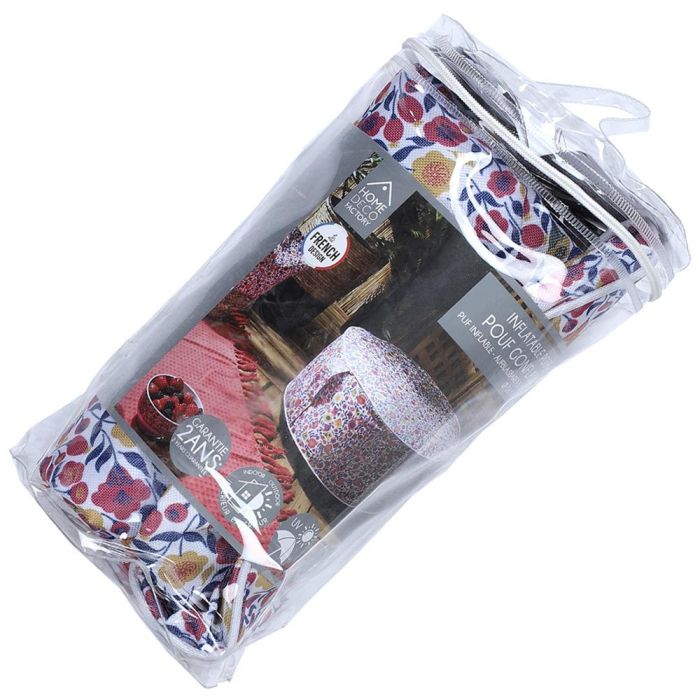 Home Deco Factory Puf Hinchable Estampado Floreado 56x25 cm 1