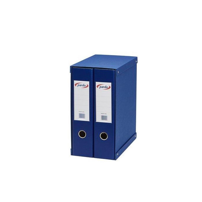 Modulo Archivadores Palanca Pardo Forrado Pvc 2 Uds.Fº 2 An.Mixtas 70Mm Azul