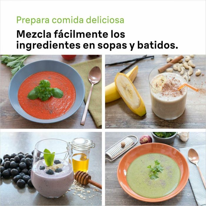Braun MultiQuick 5 MQ 50001 M Batidora de inmersión 1000W, 21 Velocidades, Acero Inoxidable, Vaso, Sin BPA Gris/Blanco 6