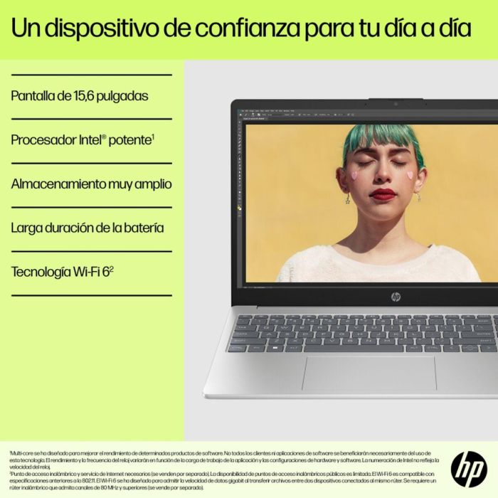 HP 15-fd0035ns Intel® Core™ i3 i3-N305 Portátil 39,6 cm (15.6") Full HD 8 GB DDR4-SDRAM 256 GB SSD Wi-Fi 6E (802.11ax) Windows 11 Home Blanco 10