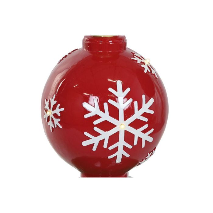 DKD Home Decor Figura Navidad Tradicional con LED integrado de Resina Rojo Verde, 30x30x109 cm (funciona con 3 pilas AA) 1