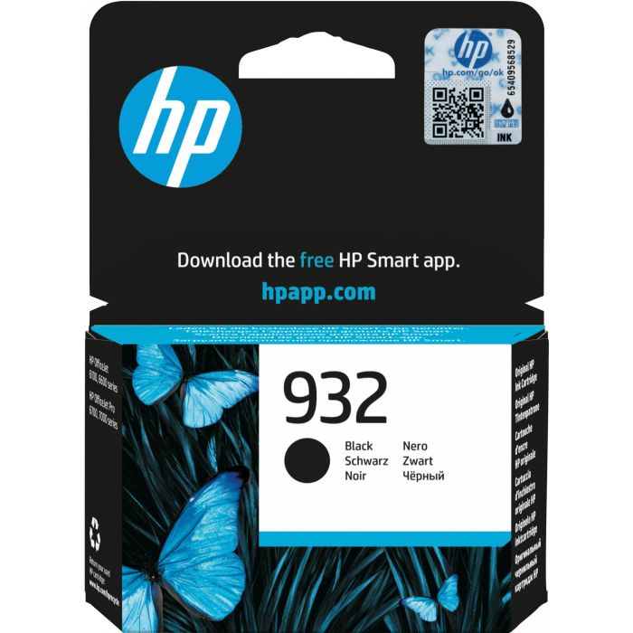 HP 932 Cartucho de Tinta Negro Original CN057AE - Rendimiento Estándar 8.5ml, 400 Páginas para OfficeJet 6100/7110/7610