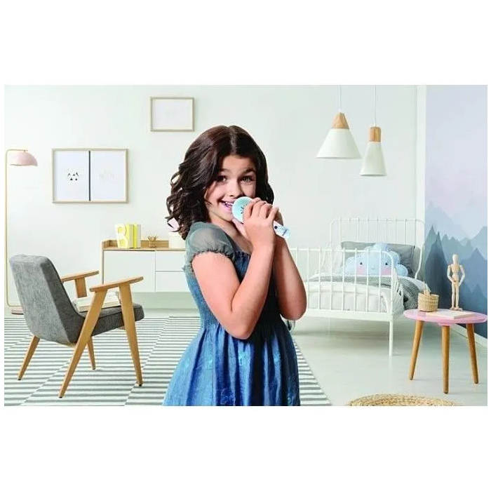 Lexibook Micrófono Karaoke Frozen Disney con Altavoz Bluetooth, Luces LED y Efectos de Voz para Niños 2