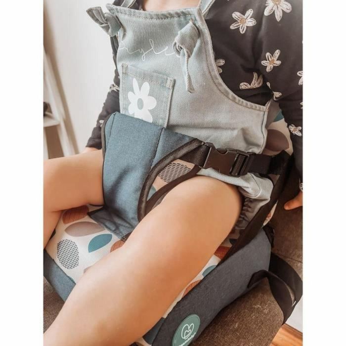 Dreambaby DRE9312742460457 Asiento Elevador Portátil para Comer Bebé - Listo para Llevar - Diseño Hojas Azul 5