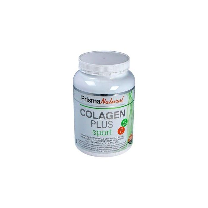PRISMA NATURAL Colagen Plus Sport 300g con Colágeno, Vitamina C, Ácido Hialurónico, Silicio y L-Glutamina para Articulaciones y Músculos