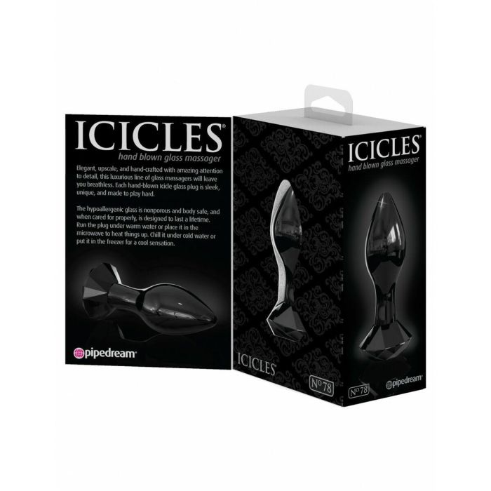 Plug Anal Pipedream Icicles Negro 1 Plug Anal Pipedream Icicles Negro 1