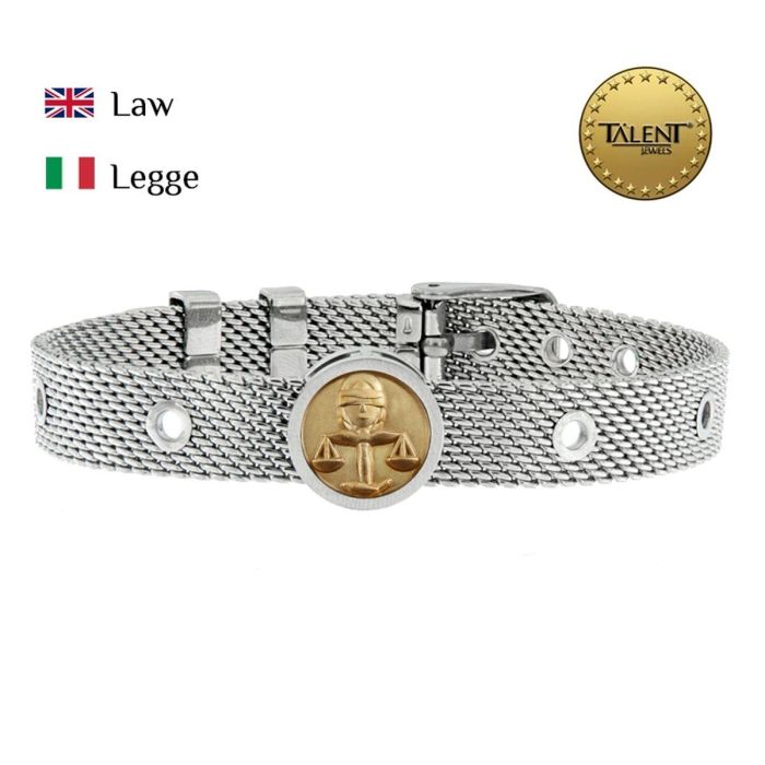 Pulsera Unisex Law Talent Jewels TJA-2-05-01-1-235 Plateado 1