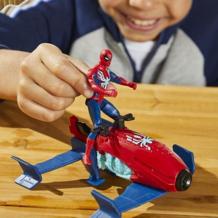 Box set Spider-Man Hydro-Jet, figura de 10 cm con vehículo, juguetes de superhéroes para niños a partir de 4 años 2