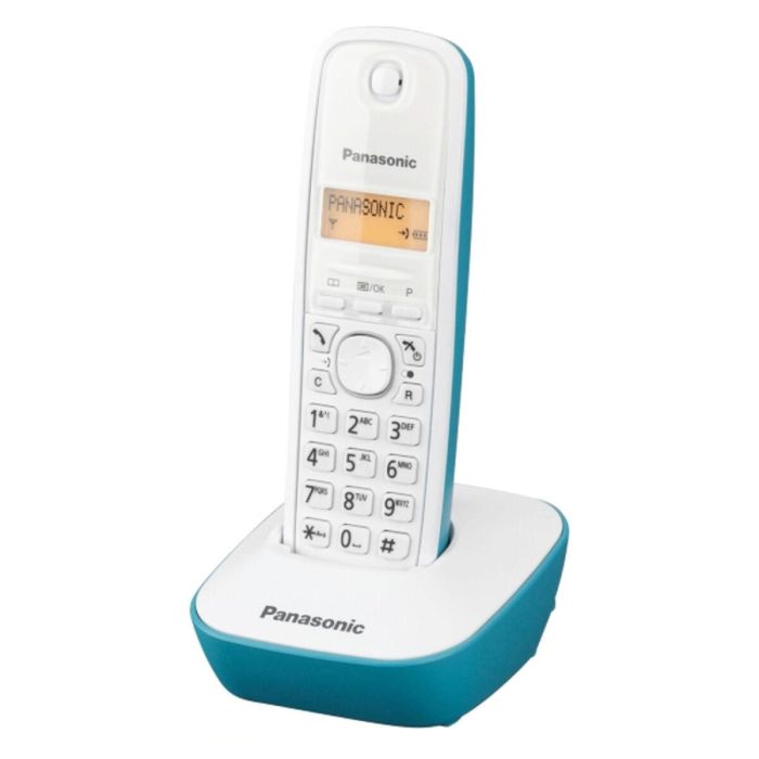 Teléfono Inalámbrico Panasonic Corp. KX-TG1611SPC DECT Blanco Turquesa Ambar Teléfono Inalámbrico Panasonic Corp. KX-TG1611SPC DECT Blanco Turquesa Ambar