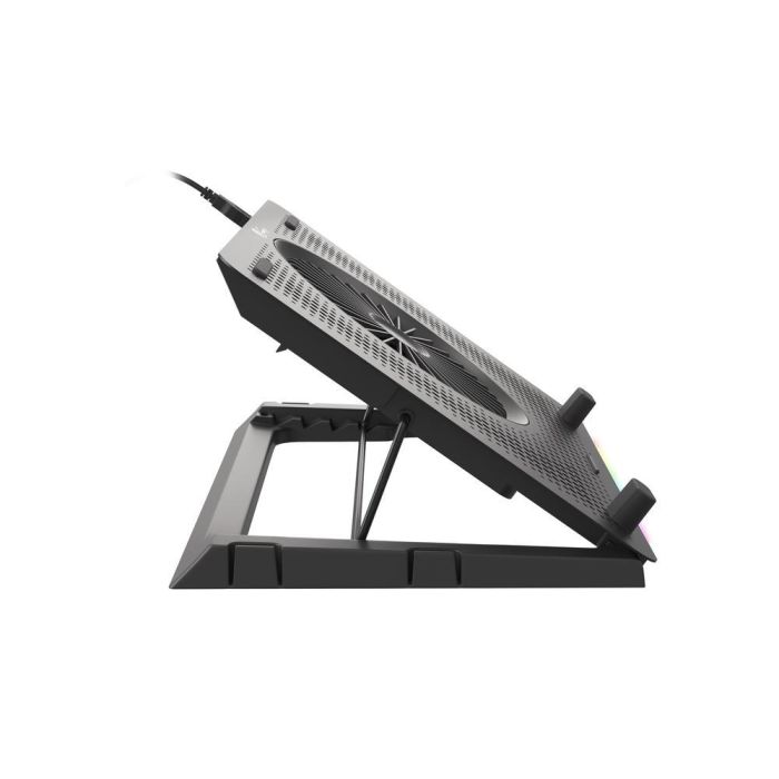 GENESIS Oxid 450 Base Refrigeradora para Portátil 15.6" con 5 Ventiladores, Iluminación RGB, USB Hub y Panel de Aluminio, Negro 9 GENESIS Oxid 450 Base Refrigeradora para Portátil 15.6" con 5 Ventiladores, Iluminación RGB, USB Hub y Panel de Aluminio, Negro 9