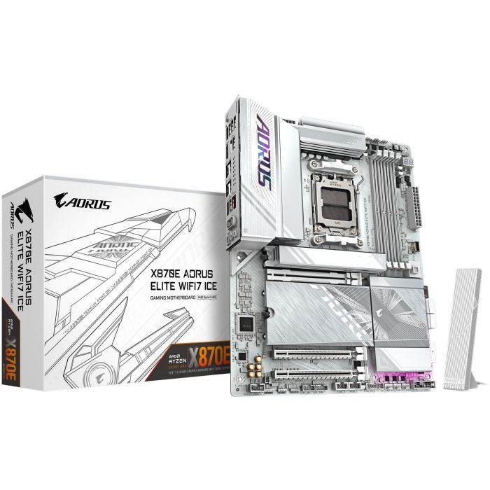 Gigabyte GA-X870E A ELITE WIFI7 ICE Placa Base ATX AM5 DDR5 Wifi 7 PCIe 5.0 USB4 0 Gigabyte GA-X870E A ELITE WIFI7 ICE Placa Base ATX AM5 DDR5 Wifi 7 PCIe 5.0 USB4 0