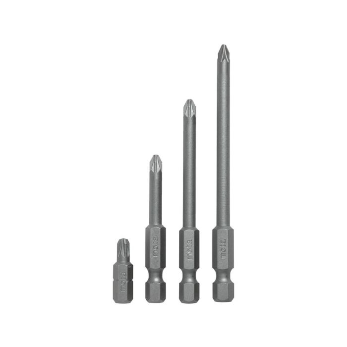 Mota Herramientas Juego 10 puntas pozidriv PZ2 2x25mm 1/4" acero BPZ225 1