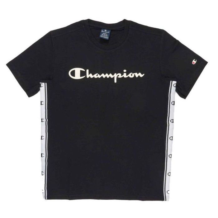 Camiseta de Manga Corta Hombre Champion Negro M Camiseta de Manga Corta Hombre Champion Negro M