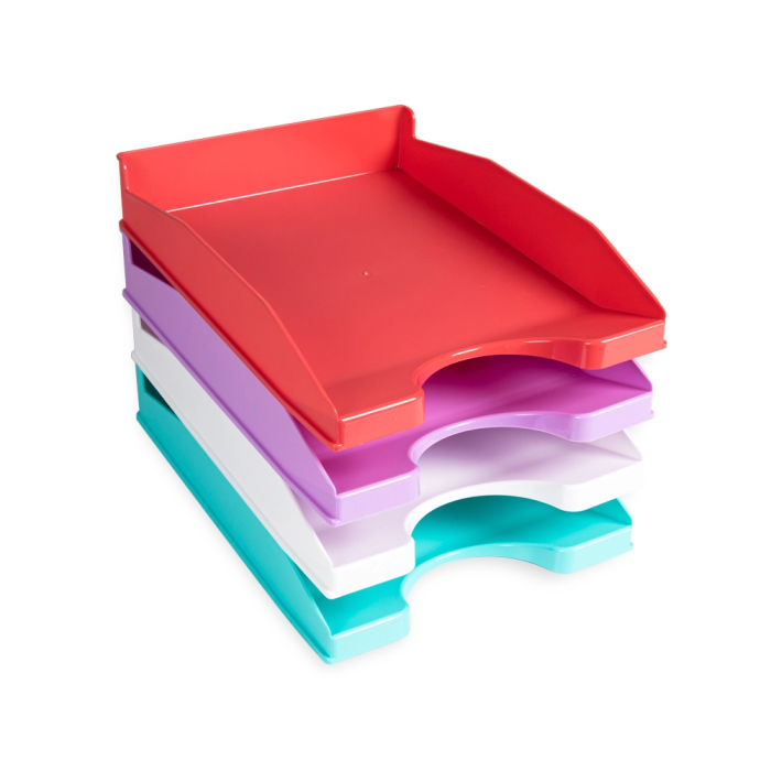 Q-connect Bandeja Sobremesa Lavanda Opaco 240x70x340 mm Plástico Alta Resistencia 5