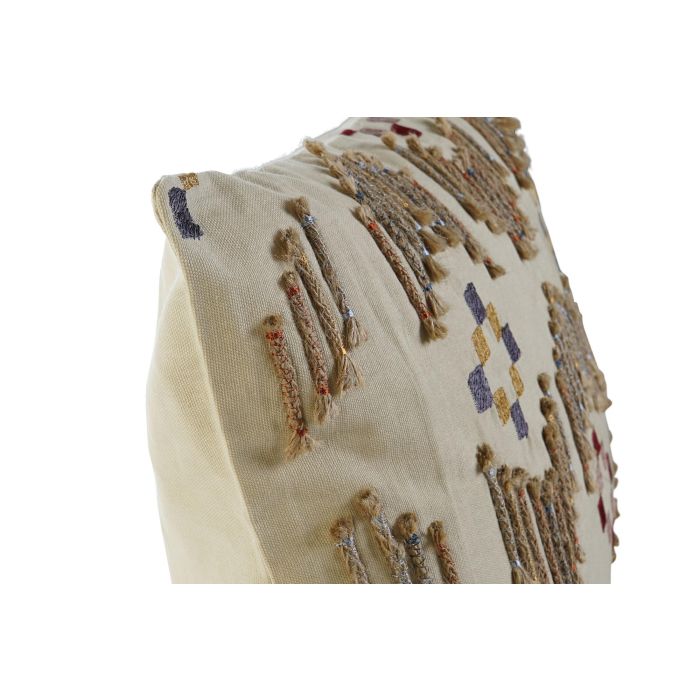 DKD Home Decor Funda Cojín Decorativa Beige 60x40 cm y 1 cm de Grosor, Poliéster, Cremallera Oculta, Lavado en Seco 4