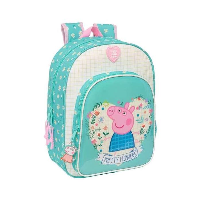 Mochila Escolar Peppa Pig Pretty flowers Amarillo Menta 26 x 34 x 11 cm 0 Mochila Escolar Peppa Pig Pretty flowers Amarillo Menta 26 x 34 x 11 cm 0