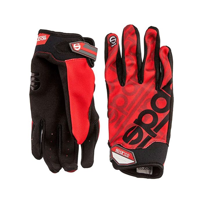 Sparco S002093RS1S Guantes de Trabajo Meca 3 para Mecánicos y Conducción - Rojos Talla S, Reforzados y Transpirables 4