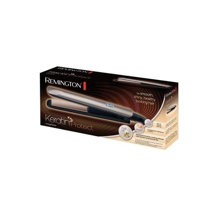 Remington S8540 Plancha para el Pelo Keratin Protect con Queratina y Aceite de Almendras, Ajuste Pro+, Pantalla Digital, Bronce 1 Remington S8540 Plancha para el Pelo Keratin Protect con Queratina y Aceite de Almendras, Ajuste Pro+, Pantalla Digital, Bronce 1