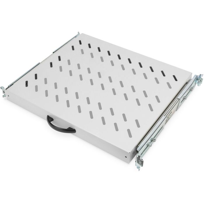 Digitus 1HE 30x483x385mm - Bandeja extraíble de 19 pulgadas para rack, 25 kg, Gris