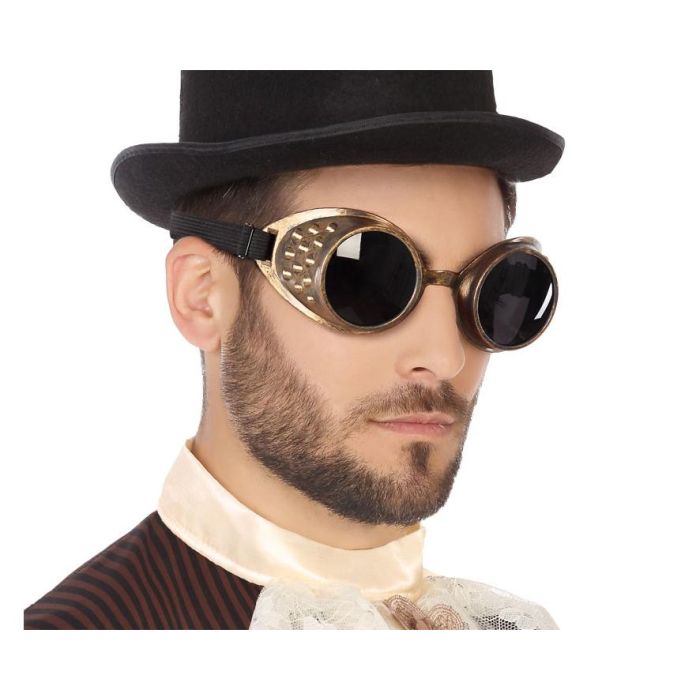 Gafas Steampunk Dorado Hombre Adulto